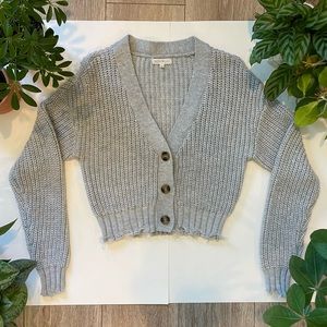Ultra Flirt Gray Chunky Knit Cardigan